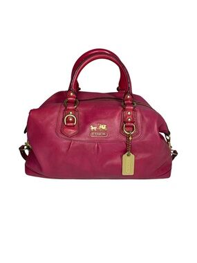 Coach 12949 Large Madison Sabrina Satchel Handbag Bag Purse Pink Cherry 2Way